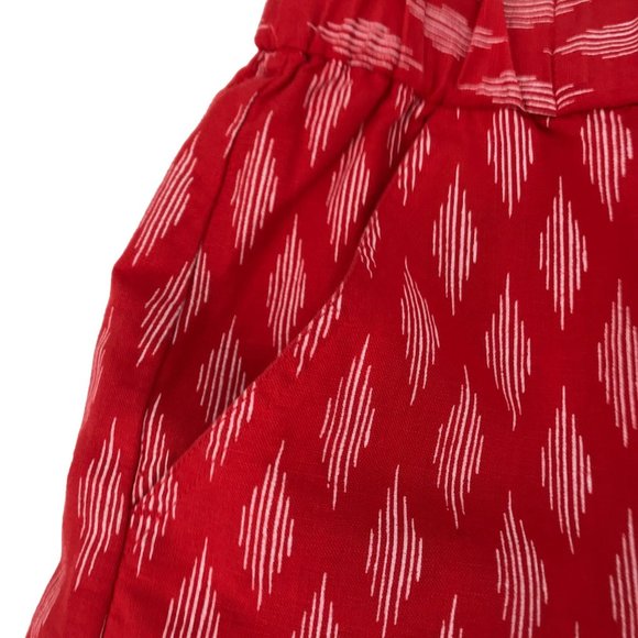 Banana Republic Womens Red Print Pull On Lined Pockets Skirt Size M - Picture 2 of 10